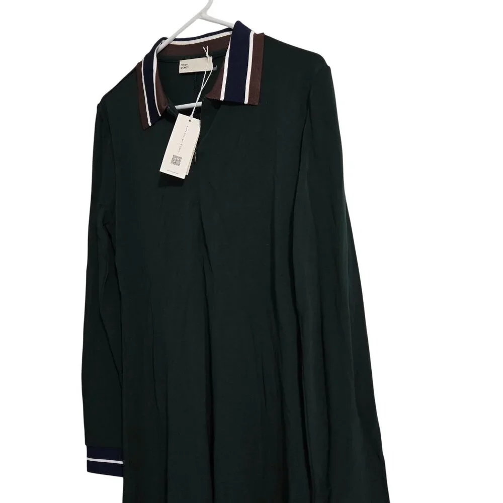 Tory Burch‎ viscose jersey calf length dress in Conifer - Size Large